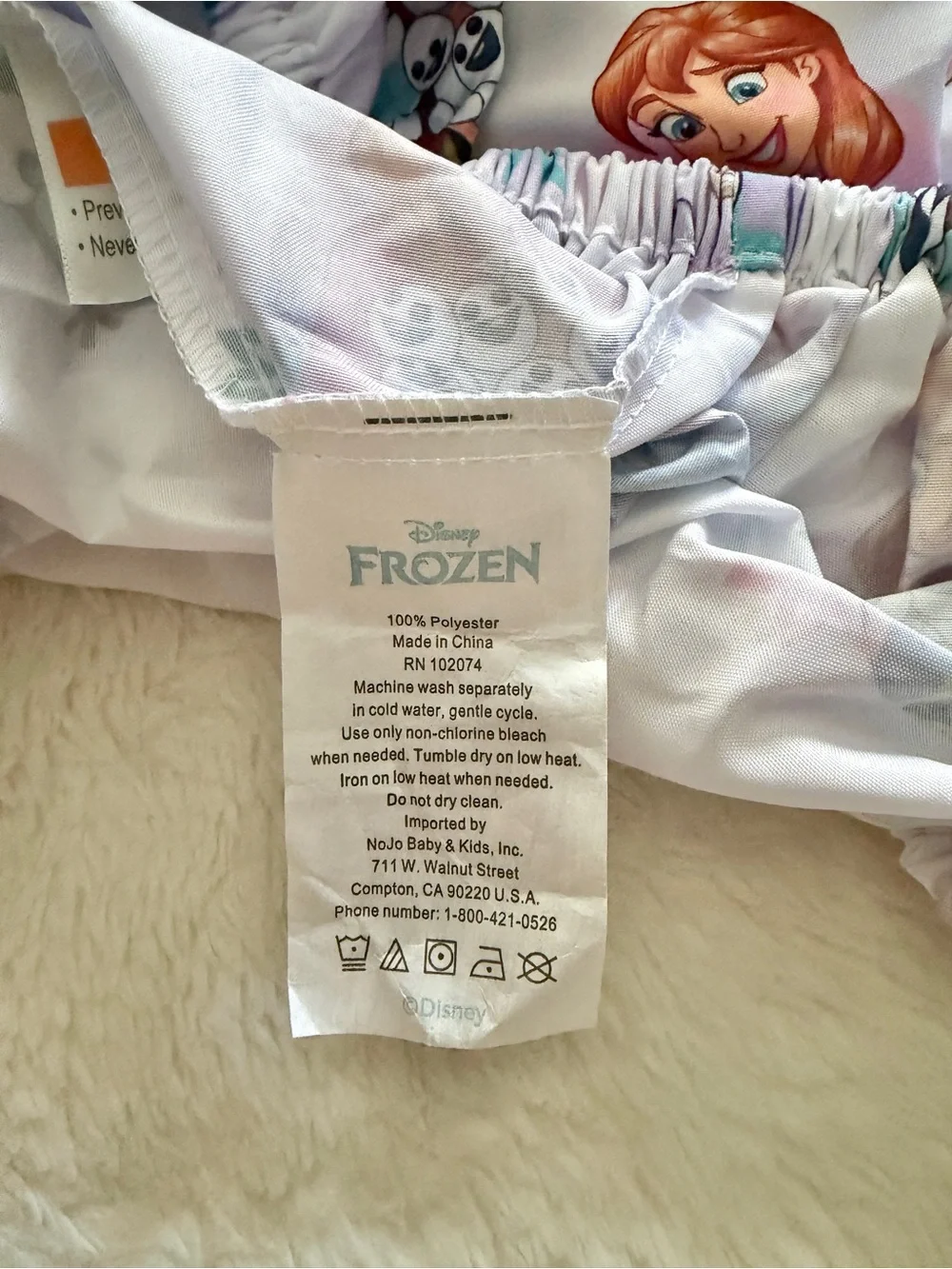Toddler Fitted Crib Sheets Set of 2 Frozen White Satin
